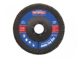 Faithfull Zirconia Abrasive Jumbo Flap Disc 125 x 22mm 80 Grit £5.99